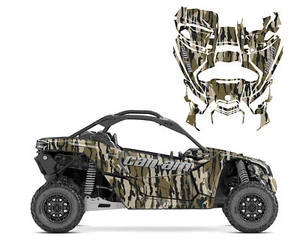 Can am Maverick X3 custom graphics wrap kit 24mil Mossy Oak Bottomland Camo - Picture 1 of 4