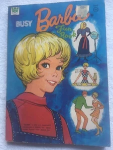 Vintage 1973 Mattel Inc Busy Barbie Fun Book Whitman coloring & activity book - Imagen 1 de 12