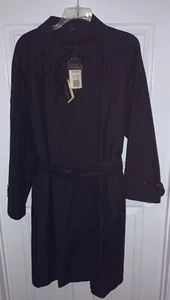 Herren Ralph Lauren Schwarz Wasserabweisend Mantel Overcoat Zip-In Liner Gr. 44R Neu mit Etikett - Bild 1 von 11