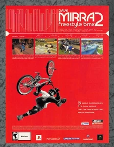 Dave Mirra Freestyle BMX 2 Playstaion 2 PS2 Xbox GC 2001 Print Ad Art - Picture 1 of 1