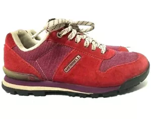 Merrell Solo Origins Shoes Hiking Trail Outdoors Scarlet Red Suede Sz Y4.5/W6.5 - Picture 1 of 12