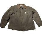Vtg Carhartt Distressed Men's Quilted Lined Jacket Size 2Xl Thrashed Look