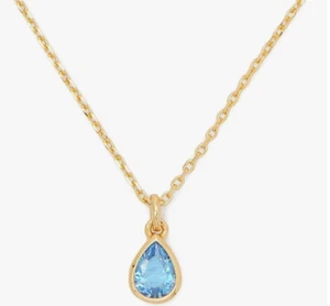 Mini collar colgante con bisel burbujeante Kate Spade para mujer, azul/oro, KI208 - Imagen 1 de 8