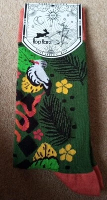 Calcetines de bambú Hop Hare 7,5-11,5 Reino Unido, Bali diseño selva ropa de moda Foto 1 de 4