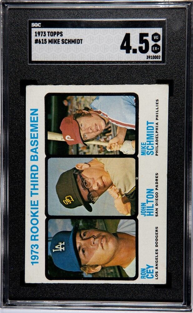 1973 Topps #615 Mike Schmidt Rookie RC Graded SGC 4.5 VG-EX+