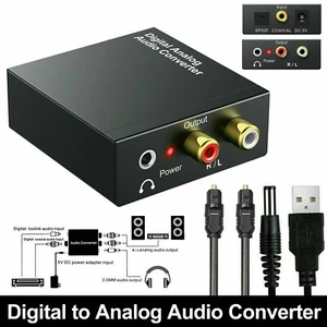 Convertitore audio digitale ottico spdif analogico RCA toslink adattatore cavo - Foto 1 di 16