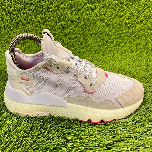 Scarpe da ginnastica Adidas Nite Jogger da bambina taglia 4 5 anni viola corsa atletica passeggio