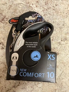 flexi new comfort retractable dog leash Black & Gray Xsmall - Picture 1 of 3