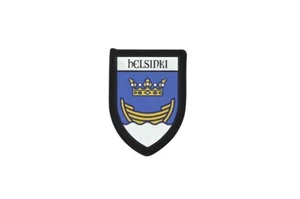 Parche estampado bordado viaje recuerdo escudo ciudad bandera helsinki finlandia - Imagen 1 de 1