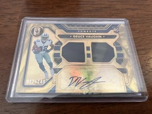 Deuce Vaughn RC RPA ‘23 Gold Standard Rookie Patch Auto /149 Dallas Cowboys - Picture 1 of 2