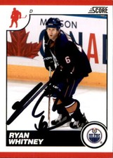 Ryan Whitney Signed Autographed 10/11 Score card Edmonton Oilers