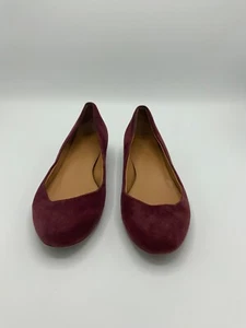 J. Crew  Wine Suede Covered-Heel Flats Women’s Size 6.5 - Picture 1 of 10