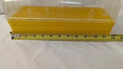 READ 1950s YELLOW PLASTIC Bread Box /Lid RETRO LUSTRO WARE unbranded MID CENTURY - Image 1 of 4