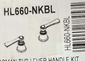 Brizo Rook HL660-NKBL Luxe Nickel/Matte Black Tub Faucet Lever Handles - Picture 1 of 2