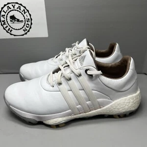 Adidas TOUR360 22 Golf Shoes White Almost Pink GV9662 Women Sz 9 Preowned - Picture 1 of 13