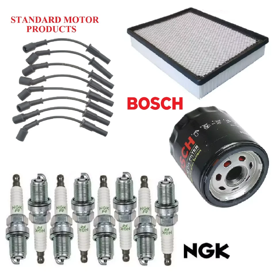 Tune Up Kit Filters Wire Plugs For GMC YUKON XL 1500 V8 6.0L; ROUND COIL 05-06 - Image 1 of 1