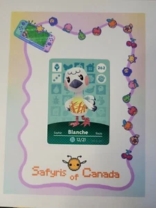 Carte amiibo Blanche #262 Animal Crossing authentique jamais scannée - Photo 1/3