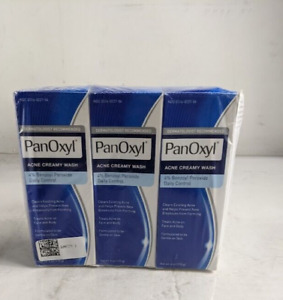 3 PACK PanOxyl 4 Acne Creamy Face Wash - 6 fl oz