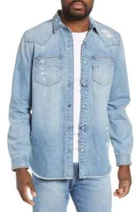 Chaqueta de mezclilla occidental para hombre BLANKNYC talla pequeña B4HP - Imagen 1 de 3