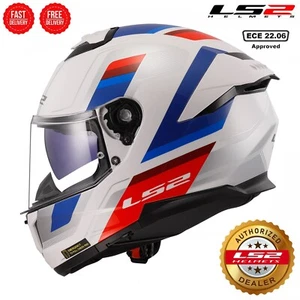 LS2 STREAM-II FF808 DUAL VISOR FULL FACE ECE22.06 MOTORCYCLE HELMET VINTAGE BLUE - Picture 1 of 9