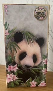 Handmade DL Panda Themed Card "Happy Birthday" - Picture 1 of 4