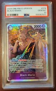 PSA 10 GEM MINT 2024 One Piece Two Legends - Black Maria SR OP08-074 - Bild 1 von 2