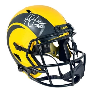 Marshall Faulk Signed Los Angeles Rams Rave Full-Size Replica Football Helmet (B - Picture 1 of 3