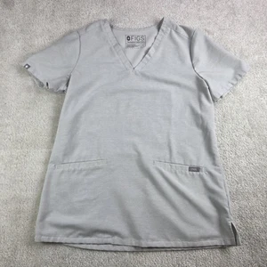 Figs Casma Three Pocket Scrub Top Women's Sz S Space Gray - Picture 1 of 7