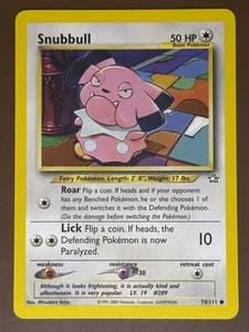 Snubbull #074/111 Neo Genesis Pokemon tcg - Picture 1 of 2