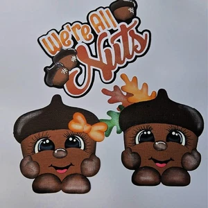 WE'RE ALL NUTS FALL Sammelalbum vorgefertigtes Papier Piecing SET 3D Stanzform von RHONDA - Bild 1 von 4