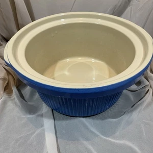 Rival Crock Pot Slow Cooker Model 3355 Replacement 5 Quart Ceramic Insert Blue - Picture 1 of 7