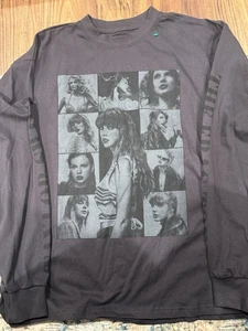Taylor Swift Shirt Womens Medium Black The Eras Tour Long Sleeve Concert Graphic - Picture 1 of 4