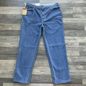 NWT Eddie Bauer Relaxed Fit Jeans Men’s 40x34 Blue Slightly Tapered Leg 2327837 - Picture 1 of 15