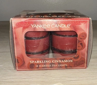 Yankee Candle 12pc Lot Scented Tea Lights ~ Sparkling Cinnamon ~ New 2025 - Image 1 of 2
