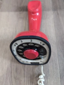 Ericofon - TELÉFONO ERICSSON DIAL GIRATORIO, Mid Century LM Teléfono Cobra, Rojo, De Colección - Imagen 1 de 7