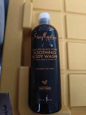 Jabón negro africano TD5-Shea Moisture, jabón corporal calmante 13 fl oz (384 ml) aloe  Foto 1 de 3