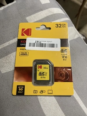Kodak 32GB Class 10 UHS I U1SDHC Memory Card - Image 1 of 2