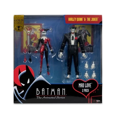 Batman Animated Harley Quinn & The Joker Mad Love Gold Label 18 cm McFarlane Toy - Immagine 1 di 4