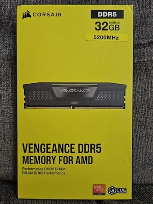 Corsair Vengeance 32GB (2x16GB) DDR5 5200 RAM - AMD Expo CMK32GX5M2B5200Z40 - Image 1 of 4