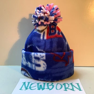  BUFFALO BILLS SOMBRERO BEBÉ HECHO A MANO RECIÉN NACIDO GORRA GORRO POLAR NFL rosa niña Foto 1 de 4