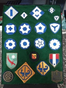 VINTAGE US MILITARY PATCHES 20 TOTAL - Picture 1 of 23