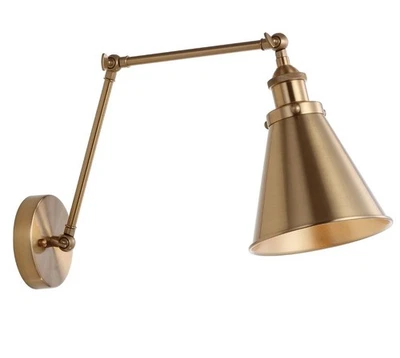 JONATHAN Y Rover 7 in. Adjustable Arm LED Wall Sconce Lamp JYL7461A, Brass - Image 1 of 4