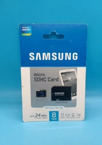 Neu - Samsung 8GB Class 4 - 24 MB/s - microSDHC-Karte - Adapter enthalten - Bild 1 von 6