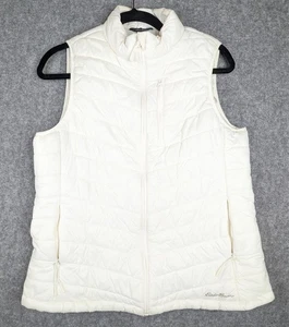 Eddie Bauer Women’s Puffer Vest Size Large White Quilted Lightweight Outdoor - Bild 1 von 9