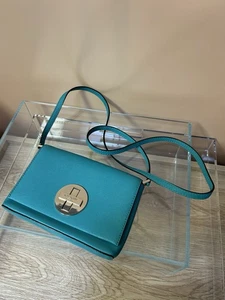 Kate Spade Newbury Lane Crossbody türkis Farbe Saffiano Leder Drehverschluss - Bild 1 von 6