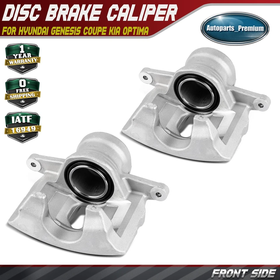 2x pinça de freio dianteira com pistão de aço para Hyundai Genesis Coupe Kia Optima - Imagem 1 de 4