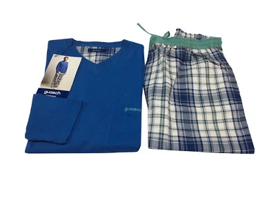 GUASCH Pijama Hombre Algodón Azul Con Jadear Tejido Cuadros 100% Algodón - Imagen 1 de 2