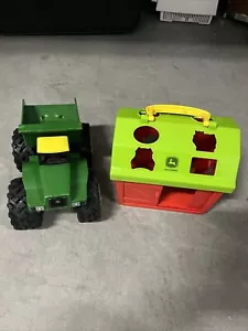 Ertl John Deere Barnyard Shape Sorter & Toddler Dump Truck W/ Sounds Vintage - Picture 1 of 4