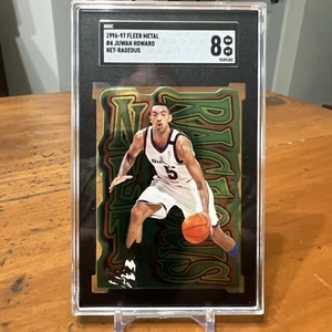 1996-97 Fleer Metal Net-Rageous Juwan Howard SGC Graded 8 - Picture 1 of 7