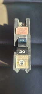 FEDERAL PACIFIC NB120 20AMP SINGLE POLE BOLT IN BREAKER - Picture 1 of 3